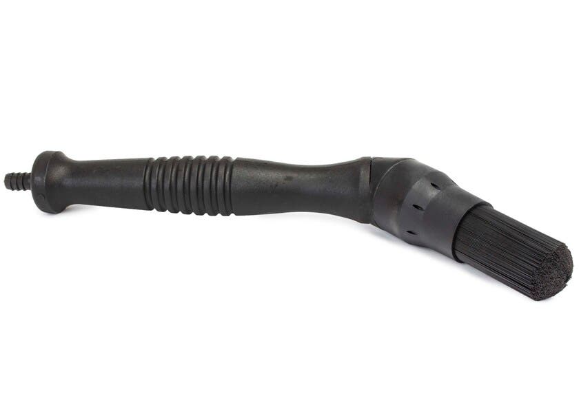 Flow through brush, angled