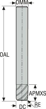 PINNFRÄS HM 640120R050-DIAMOND