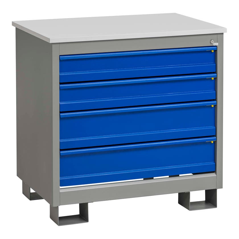 VERKSTADSHURTS H 4 LÅDOR GRÅ/B LÅ 1020X700X1000 MM
