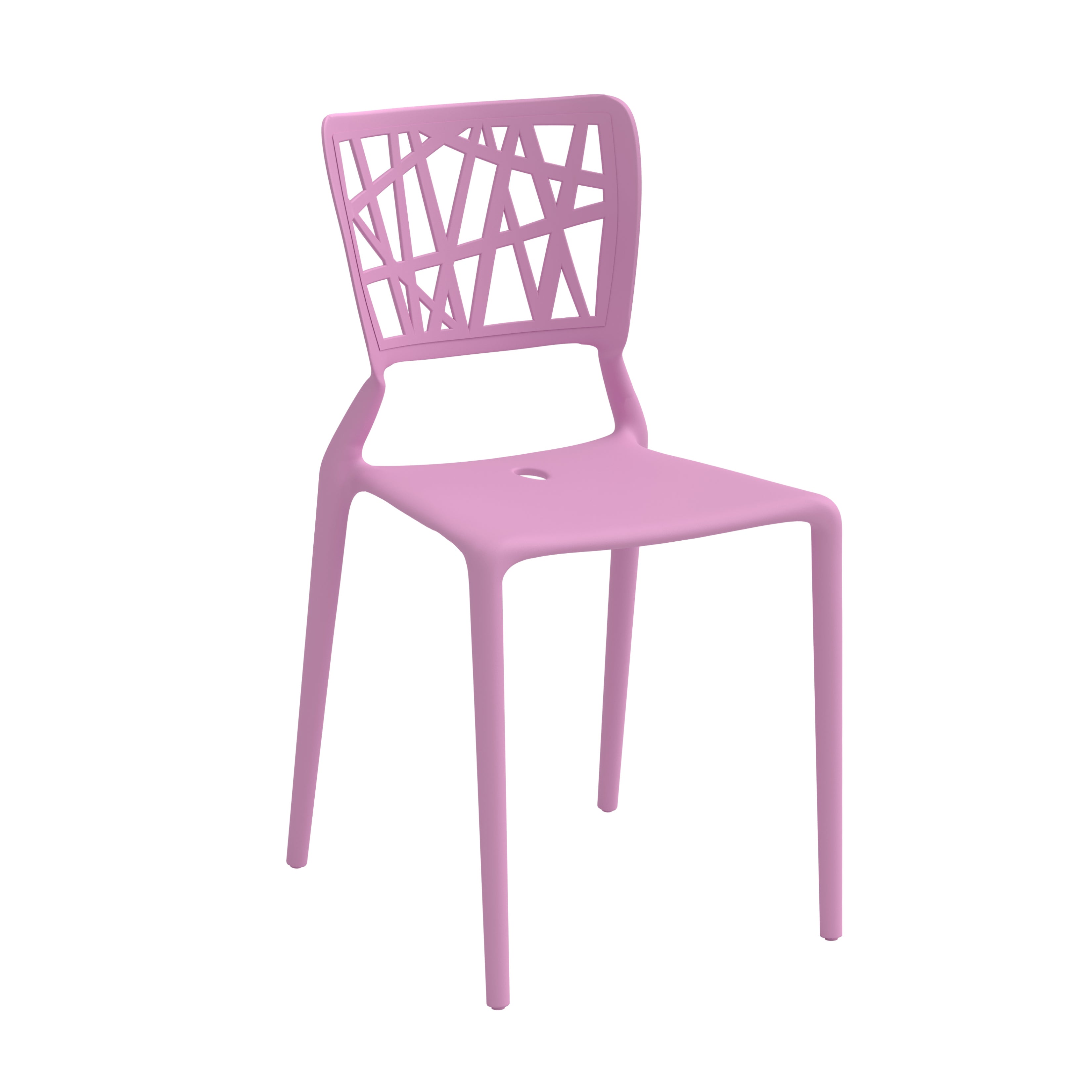 Inca, stapelbar stol, rosa sits rosa stativ