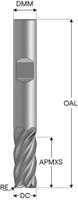 Pinnfräs ST5551-.625D2R045.3Z5 ,sira